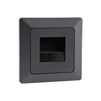 Milos Treppen Einbauleuchte LED Stufenleuchte Unterputz 1,5Watt 110Lumen Licht 3000k / Warmweiß Für UP 60mm Dosen Grau Anthrazit