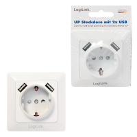 UP Steckdose mit 2x USB Logilink