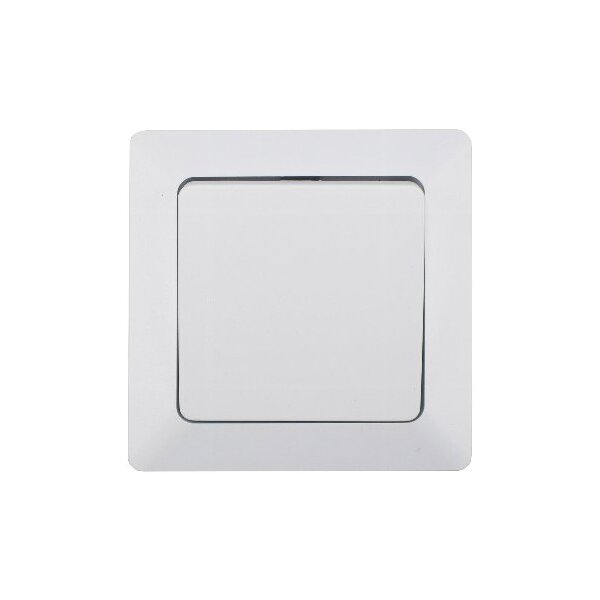 MILOS Taster Klingeltaster Unterputz 0-250V 10A mit 1-fach Rahmen Taster-Schaltung Matt Weiß