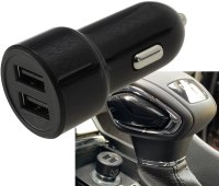 USB Kfz-Ladegerät "Duo 4,8A" 24W In 12-24V=, Out 5V= 4,8A, 2x USB
