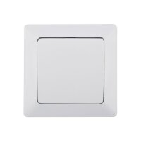 MILOS Taster Klingeltaster Unterputz 0-250V 10A mit 1-fach Rahmen Taster-Schaltung Matt Weiß