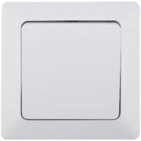 MILOS Taster Klingeltaster Unterputz 0-250V 10A mit 1-fach Rahmen Taster-Schaltung Matt Weiß