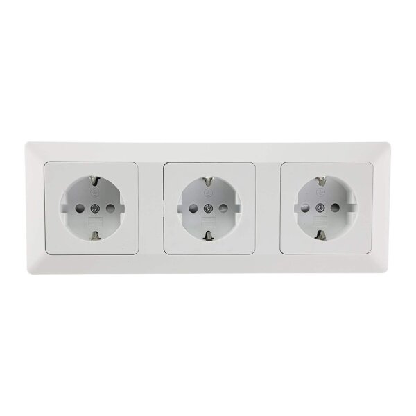 Milos Steckdosen Schalter Unterputz Komplettset 94-teilig UP-Steckdosen Wechselschalter Netzwerk TV Antenne mit Rahmen Matt Weiß