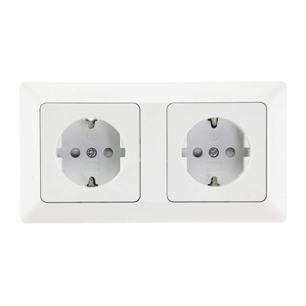 Milos Steckdosen Schalter Unterputz Komplettset 94-teilig UP-Steckdosen Wechselschalter Netzwerk TV Antenne mit Rahmen Matt Weiß