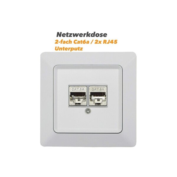 Milos Steckdosen Schalter Unterputz Komplettset 94-teilig UP-Steckdosen Wechselschalter Netzwerk TV Antenne mit Rahmen Matt Weiß