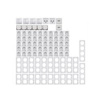 Milos Steckdosen Schalter Unterputz Komplettset 94-teilig UP-Steckdosen Wechselschalter Netzwerk TV Antenne mit Rahmen Matt Weiß