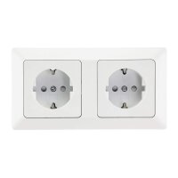 Milos Steckdosen Schalter Unterputz Komplettset 94-teilig UP-Steckdosen Wechselschalter Netzwerk TV Antenne mit Rahmen Matt Weiß