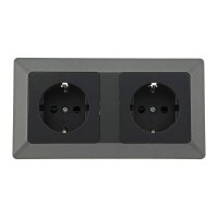 Komplett-Set Steckdosen & Schalter – 94-teilig, Anthrazit, mit Rahmen & Anschlussdosen