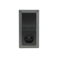 Komplett-Set Steckdosen & Schalter – 94-teilig, Anthrazit, mit Rahmen & Anschlussdosen