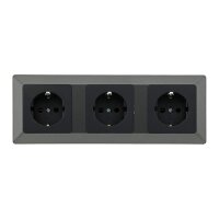 Komplett-Set Steckdosen & Schalter – 94-teilig, Anthrazit, mit Rahmen & Anschlussdosen