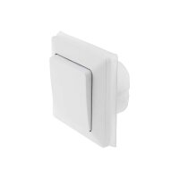 MILOS Steckdose Schalter für Aussen IP44 inkl. Rahmen 230V I Unterputz Wechselschalter Schutzkontakt-Steckdose mit Klappdeckel für Feuchträume Aussenbereich Matt Weiß