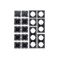 MILOS Starter-Set PRO 10-teilig | Anthrazit | Steckdosen & Schalter-Set mit Rahmen