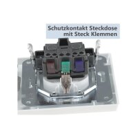 MILOS Komplettset – Steckdose, LED-Dimmer & Doppelrahmen in Anthrazit