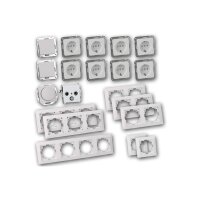 MILOS Set"Wohnzimmer mit Dimmer", 20-teilig, weiß