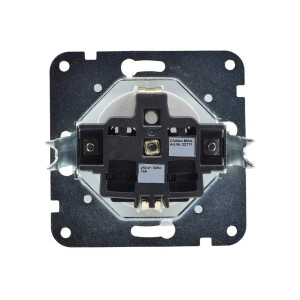 LED-Dimmer mit Steckdose 230V – Weiß matt im Doppelrahmen