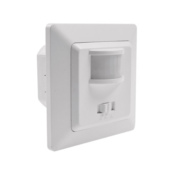 Milos Schutzkontakt-Steckdose mit Bewegungsmelder – PIR Sensor, weiß matt
