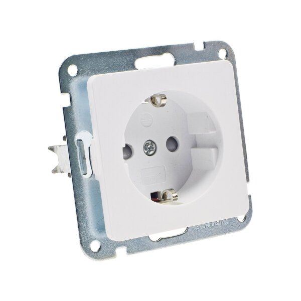 Milos Schutzkontakt-Steckdose mit Bewegungsmelder – PIR Sensor, weiß matt