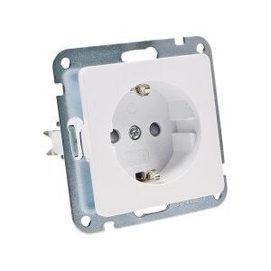 Milos Schutzkontakt-Steckdose mit Bewegungsmelder – PIR Sensor, weiß matt