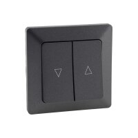 MILOS Jalousien-Steuerung Taster mit Rahmen Rolladen-Schalter Unterputz Anthrazit