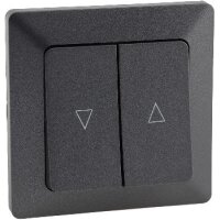 MILOS Jalousien-Steuerung Taster mit Rahmen Rolladen-Schalter Unterputz Anthrazit