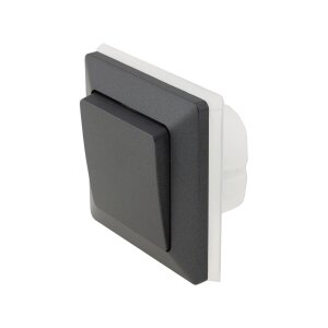 MILOS Wechsel-Schalter IP44 – Anthrazit, 250?V~, 10?A, Unterputz, Feuchtraum geeignet