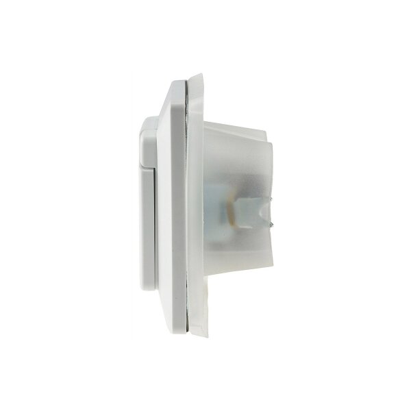 MILOS Feuchtraum Unterputz Steckdose IP44 für Innen und Aussen Schutzkontakt-Steckdose mit Klapp-Deckel mit Silikondichtung 230V / 16A Weiß Matt