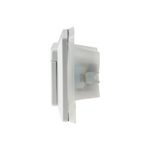 MILOS Feuchtraum Unterputz Steckdose IP44 für Innen und Aussen Schutzkontakt-Steckdose mit Klapp-Deckel mit Silikondichtung 230V / 16A Weiß Matt