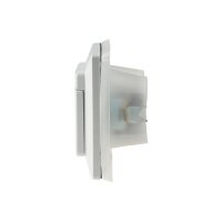 MILOS Feuchtraum Unterputz Steckdose IP44 für Innen und Aussen Schutzkontakt-Steckdose mit Klapp-Deckel mit Silikondichtung 230V / 16A Weiß Matt