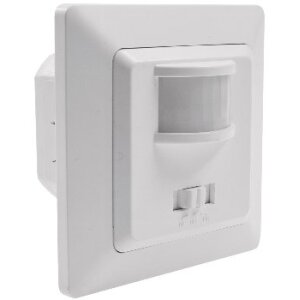 MILOS Bewegungsmelder Infrarot 250V~ 400W, inkl. Rahmen, LED geeignet Sensor 160°, weiß matt
