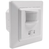 MILOS Bewegungsmelder Infrarot 250V~ 400W, inkl. Rahmen, LED geeignet Sensor 160°, weiß matt