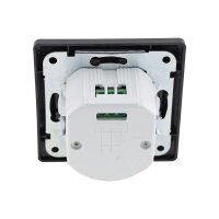 MILOS Bewegungsmelder 160° 7m Reichweite 230V I 3-Draht I Für LED geeignet I mit 1-fach Rahmen Anthrazit