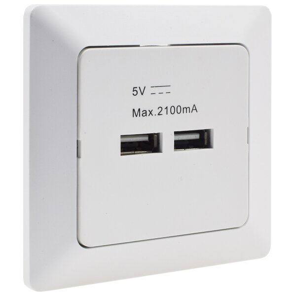 2-fach USB-Ladedose Delphi & MILOS | USB-A 3,1A Unterputz - AUSLAUFARTIKEL