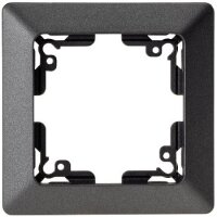 MILOS 1-fach Rahmen für Steckdosen, Schalter und Anschlussdosen I Anthrazit