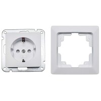 MILOS Starterset 6 Steckdosen & 2 Wechselschalter weiß matt