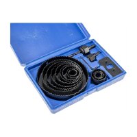 Lochsäge Rundsäge 16-teilig, 12 Größen im Koffer I für Holz Rigips Blech Kunststoff