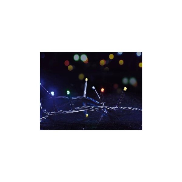 LED Lichterkette 80er – Bluetooth App-Steuerung, bunt & warmweiß, 7,9?m IP44