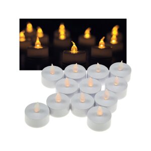 LED Teelichter 12er Set flackernd mit Batterie –...