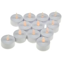 LED Teelichter 12er Set flackernd mit Batterie – warmweiß