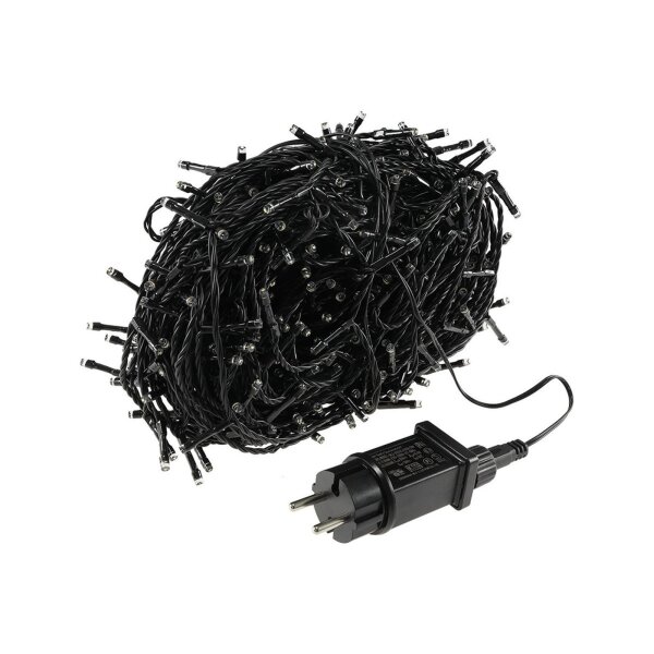 LED Lichterkette Außen 65?m – 600 LEDs warmweiß – wetterfest IP44