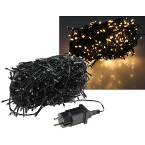 LED Außen-Lichterkette CT-ALK400 – 40?m, 400 LEDs warmweiß, IP44, schwarz