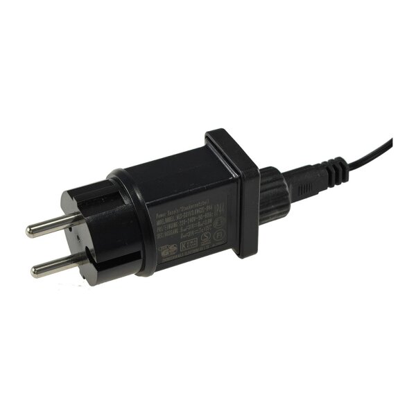 LED Deko-Lichterkette warmweiß – 4?m, 40 LEDs, IP44 Netzteil, schwarz