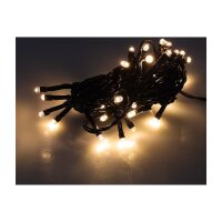 LED Deko-Lichterkette warmweiß – 4?m, 40 LEDs, IP44 Netzteil, schwarz