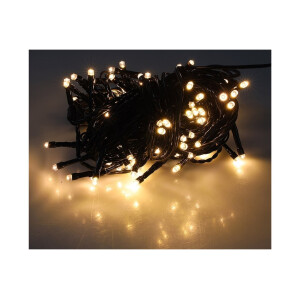 LED Außen-Lichterkette CT-ALK100 – 10?m, 100 LEDs warmweiß, IP44, schwarz