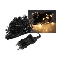 LED Außen-Lichterkette CT-ALK100 – 10?m, 100 LEDs warmweiß, IP44, schwarz