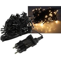 LED Außen-Lichterkette CT-ALK100 – 10?m, 100 LEDs warmweiß, IP44, schwarz