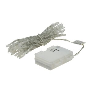 LED Lichterkette 5?m – 50 LEDs warmweiß – Batterie & Timer – Außen IP44