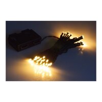 LED Lichterkette 5?m – 50 LEDs warmweiß – Batterie & Timer – Außen IP44