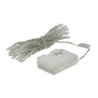 LED Lichterkette 5?m – 50 LEDs warmweiß – Batterie & Timer – Außen IP44