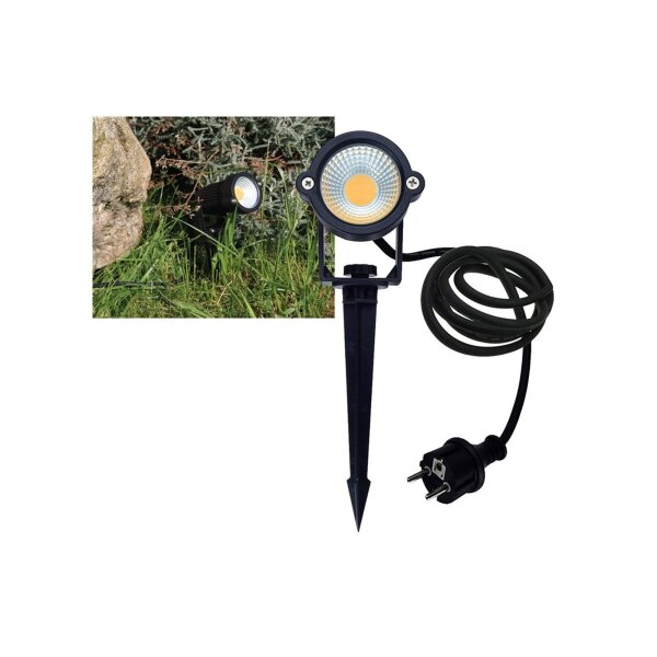 LED Gartenleuchte CT-GS5 – 5?W, warmweiß, mit Erdspieß, IP44, 230?V