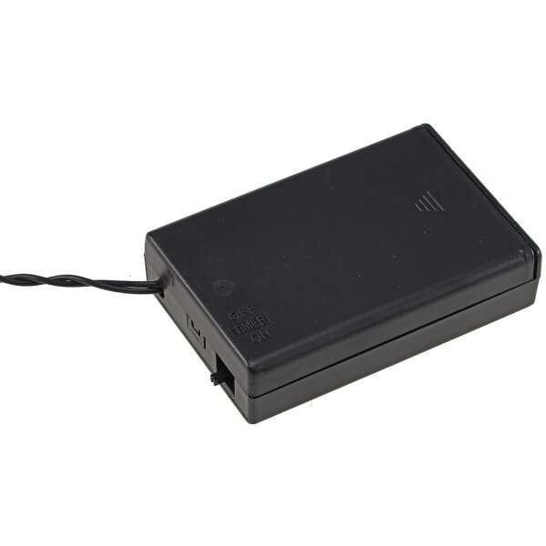 LED Batterie-Lichterkette 6m 40 Kugeln in Kristall Design Kugel Ø 23mm 2 Modi 3x AA Batterie Warmweiß